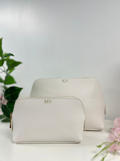 Personalised Cosmetic bag with small monogram