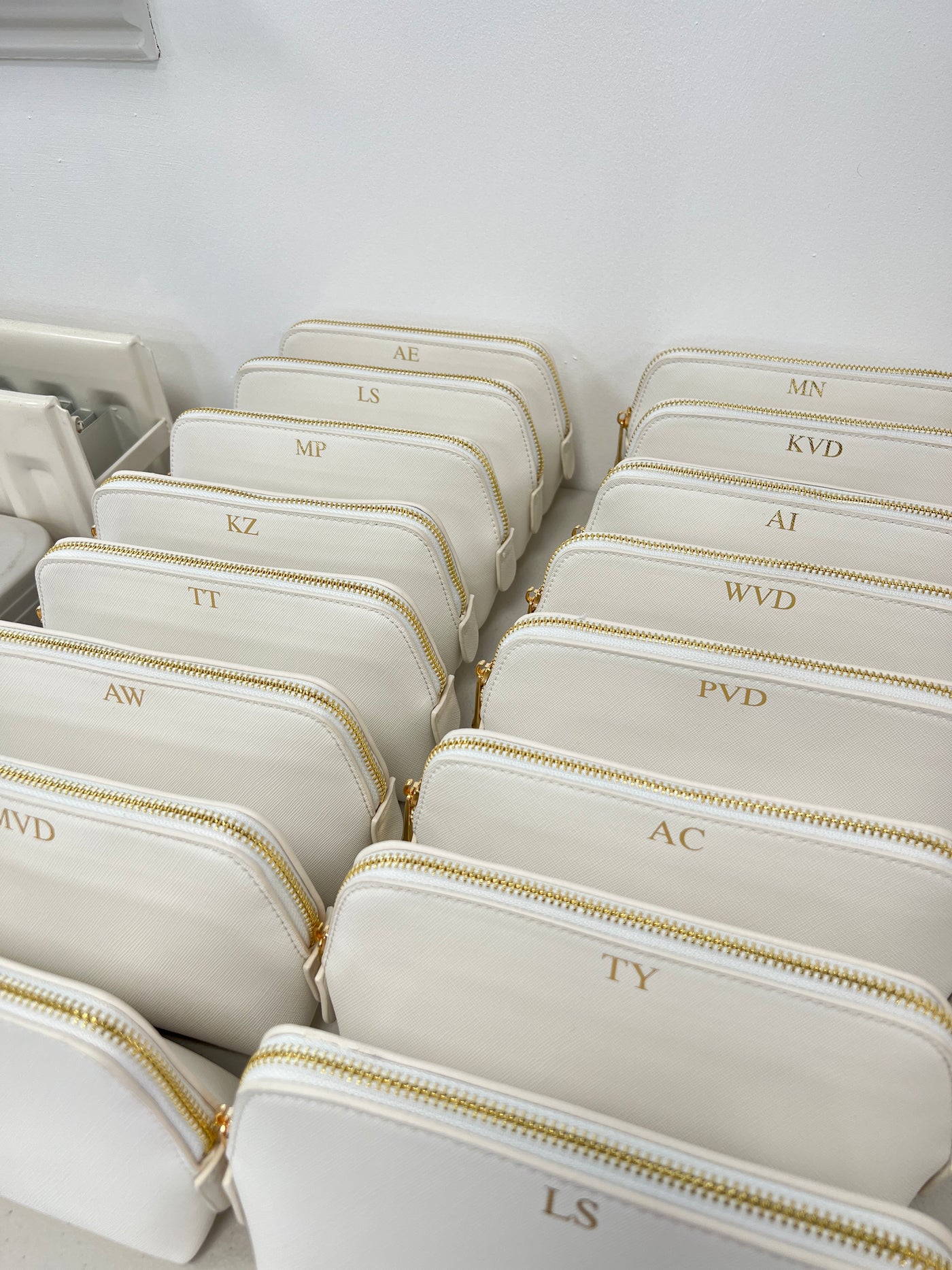 Personalised Cosmetic bag with small monogram