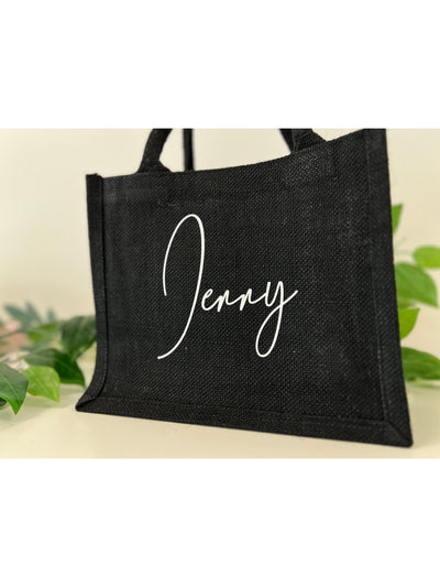 Black Personalised Tote Bag