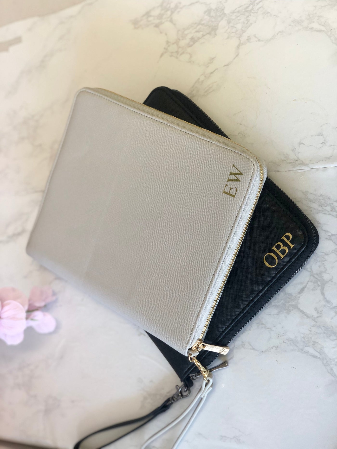 Personalised Travel document holder | Monogram Travel Wallet