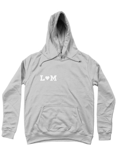 Personalised hoodie with heart detail