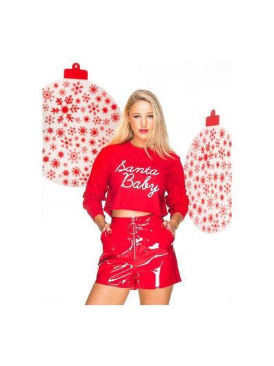SANTA BABY Cropped Christmas Jumper