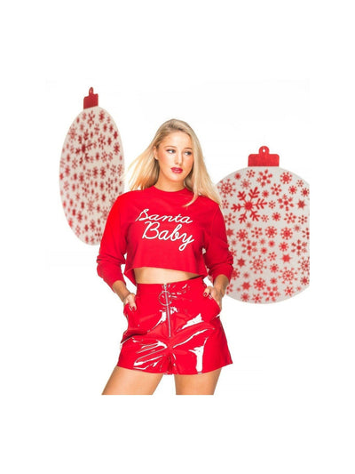 SANTA BABY Cropped Christmas Jumper