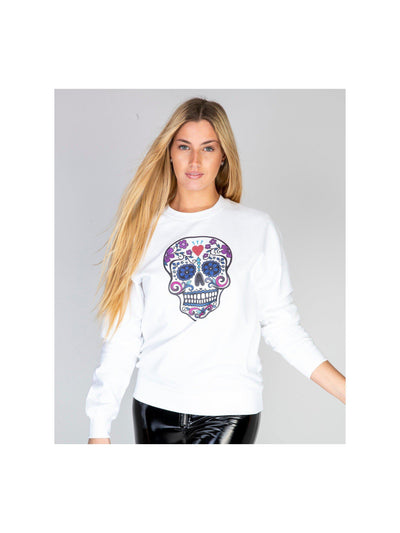 SKULL sweatshirt in white