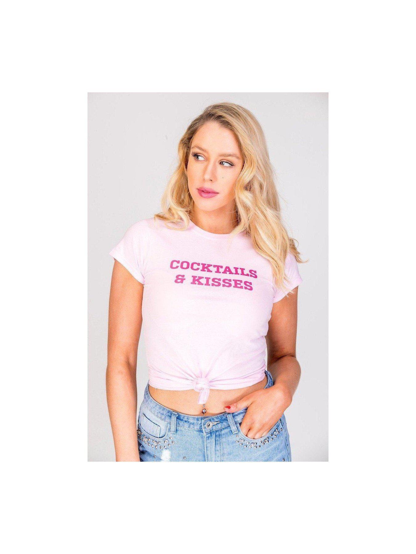 COCKTAILS & KISSES t shirt