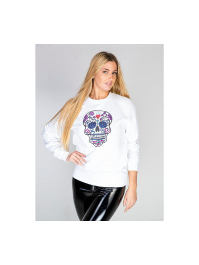 SKULL sweatshirt in white
