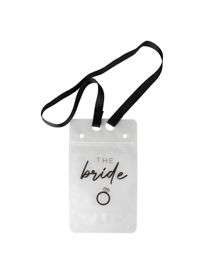 The Bride Hen Party Drink Pouch with Straw and Lanyard