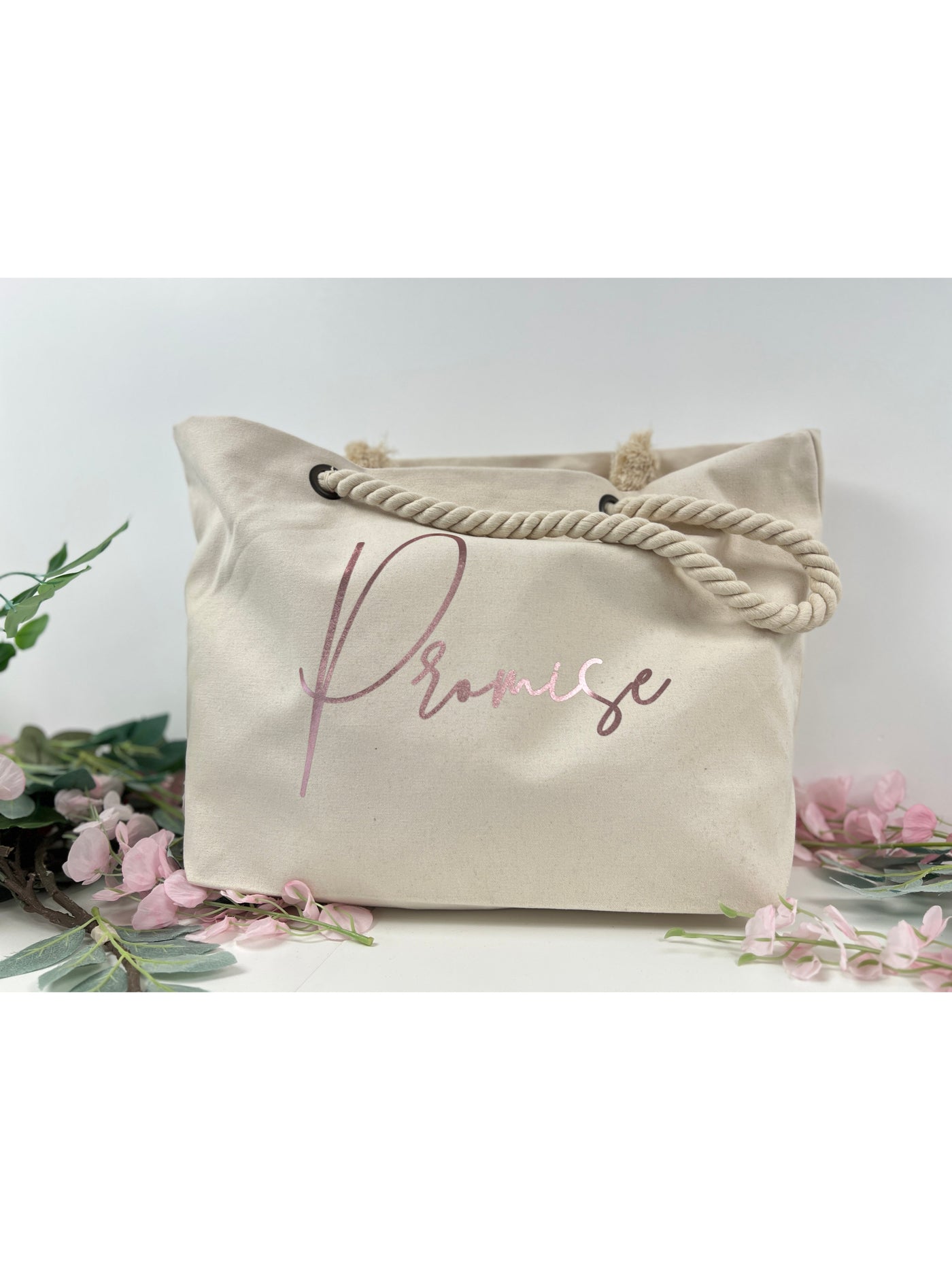 Personalised Beach Tote Bag with name