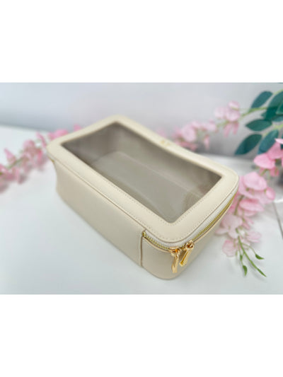Personalised Travel Vanity Case with Clear Top