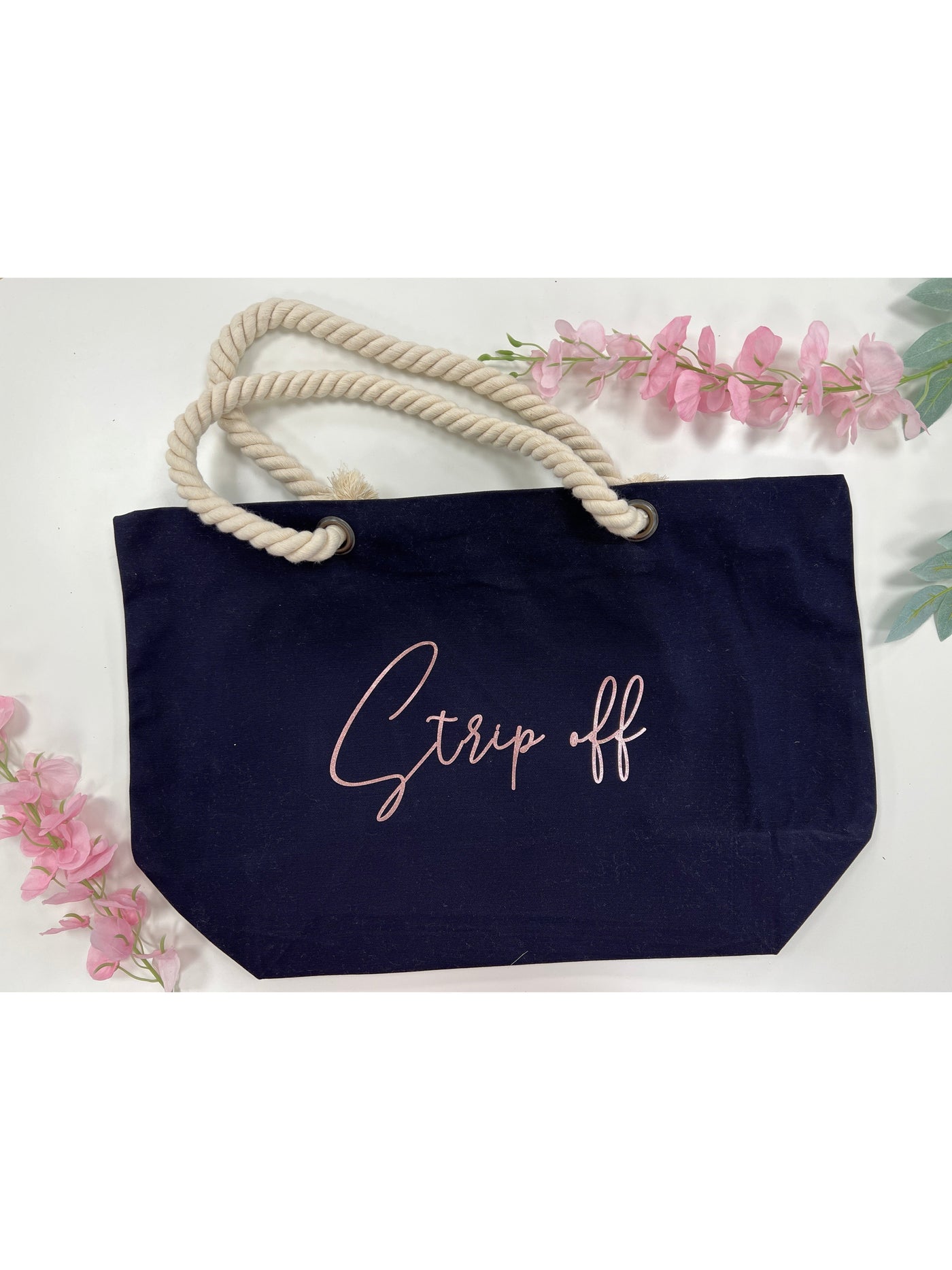 Personalised Beach Tote Bag with name