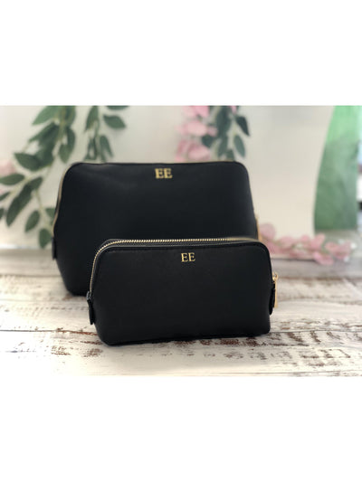 Personalised Cosmetic bag with small monogram