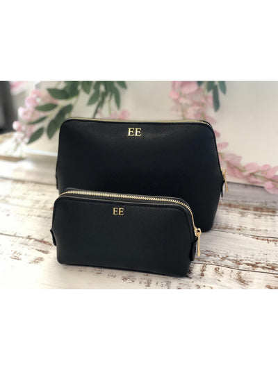 Personalised Cosmetic bag with small monogram