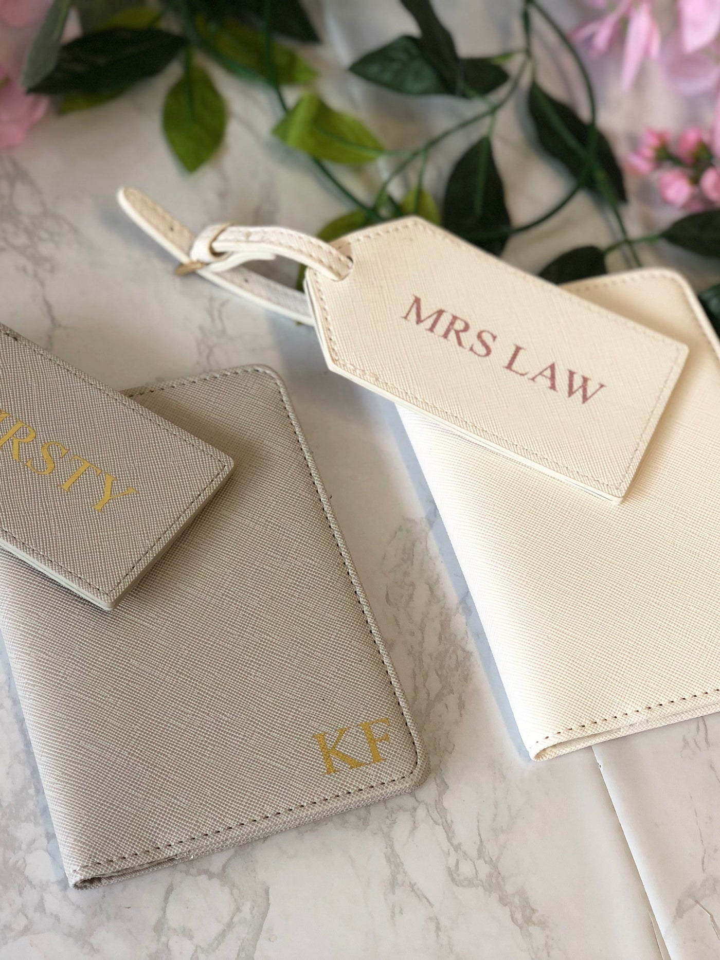 Personalised Passport and Luggage Tag Set