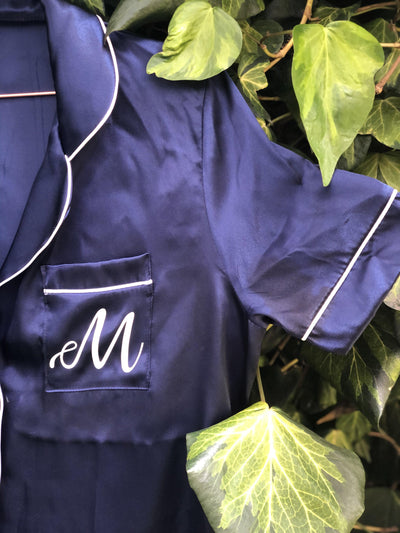 Satin Personalised Pyjamas with contrast piping