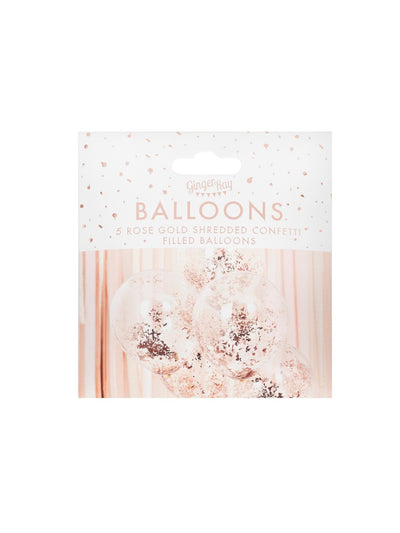 Rose Gold Confetti Balloons