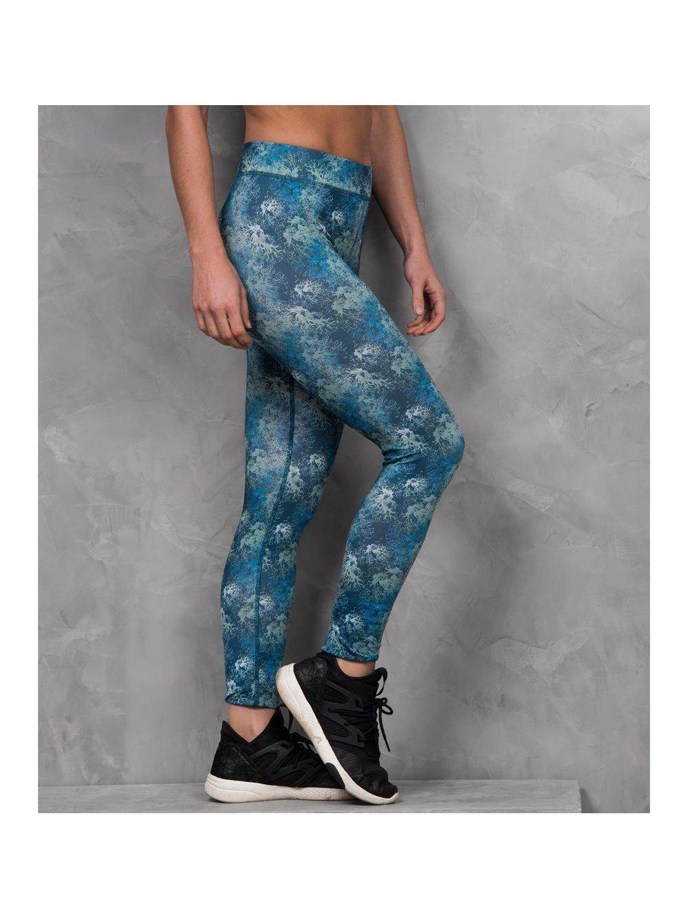 Blue Spray gym leggings