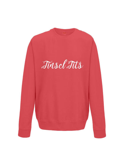 Tinsel Tits Christmas Jumper in Red