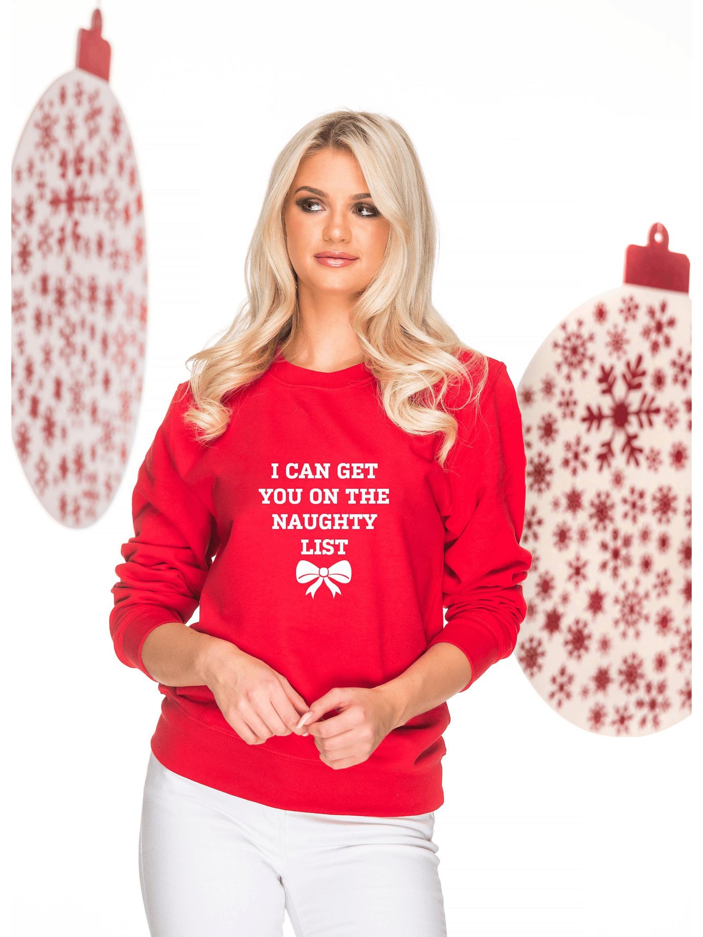 Womens naughty christmas jumpers hotsell