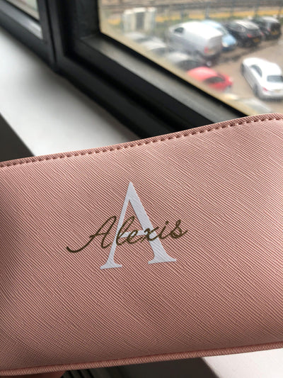 Personalised make-up bag with foil detail