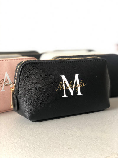 Personalised make-up bag with foil detail