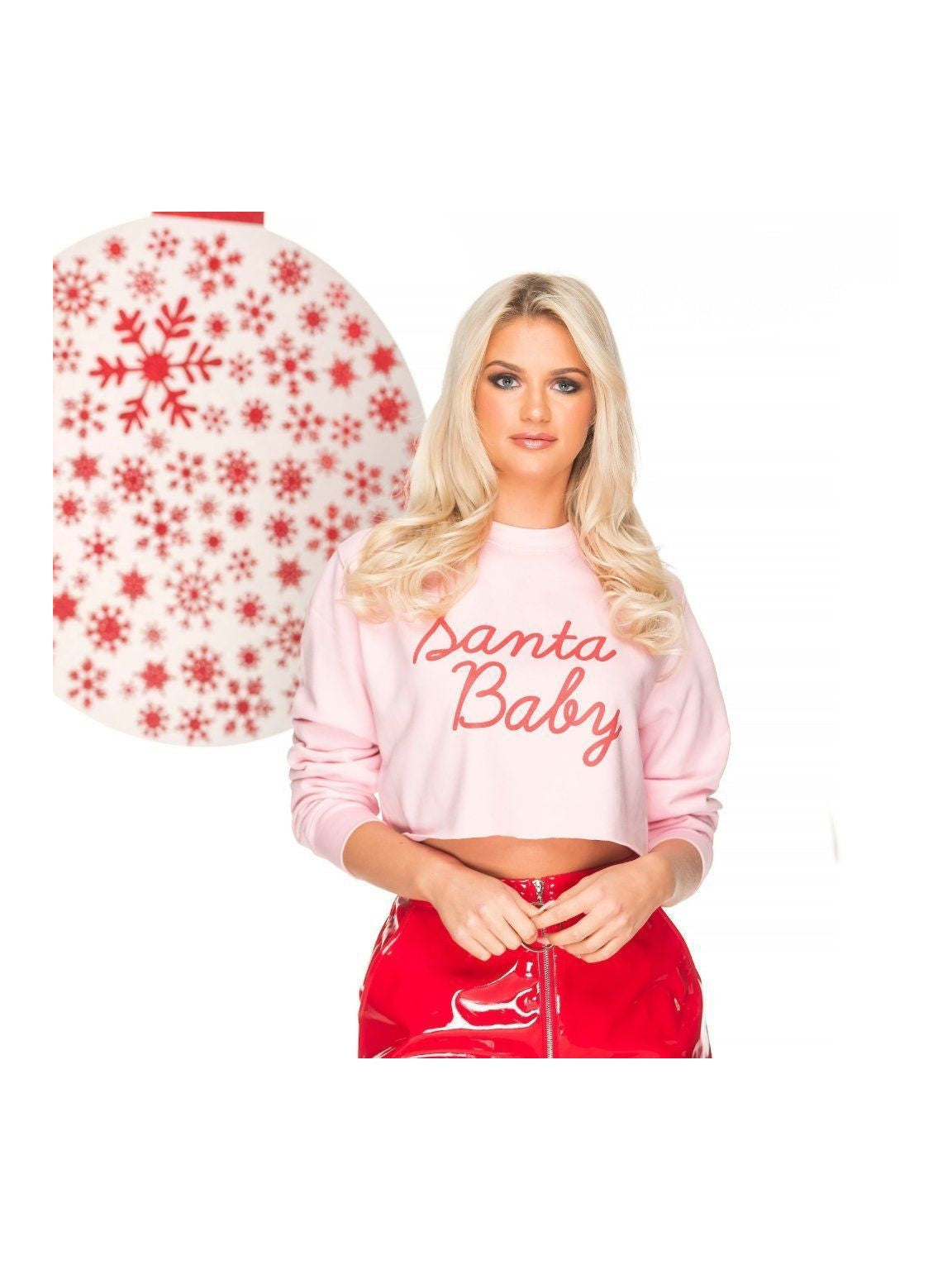SANTA BABY Cropped Christmas Jumper